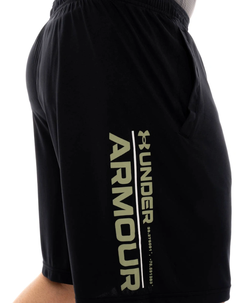 Mens Tech Wordmark Shorts (Black)