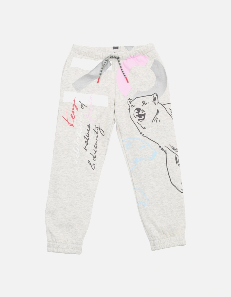 Kids Juniors Big Logo Joggers (Stone)