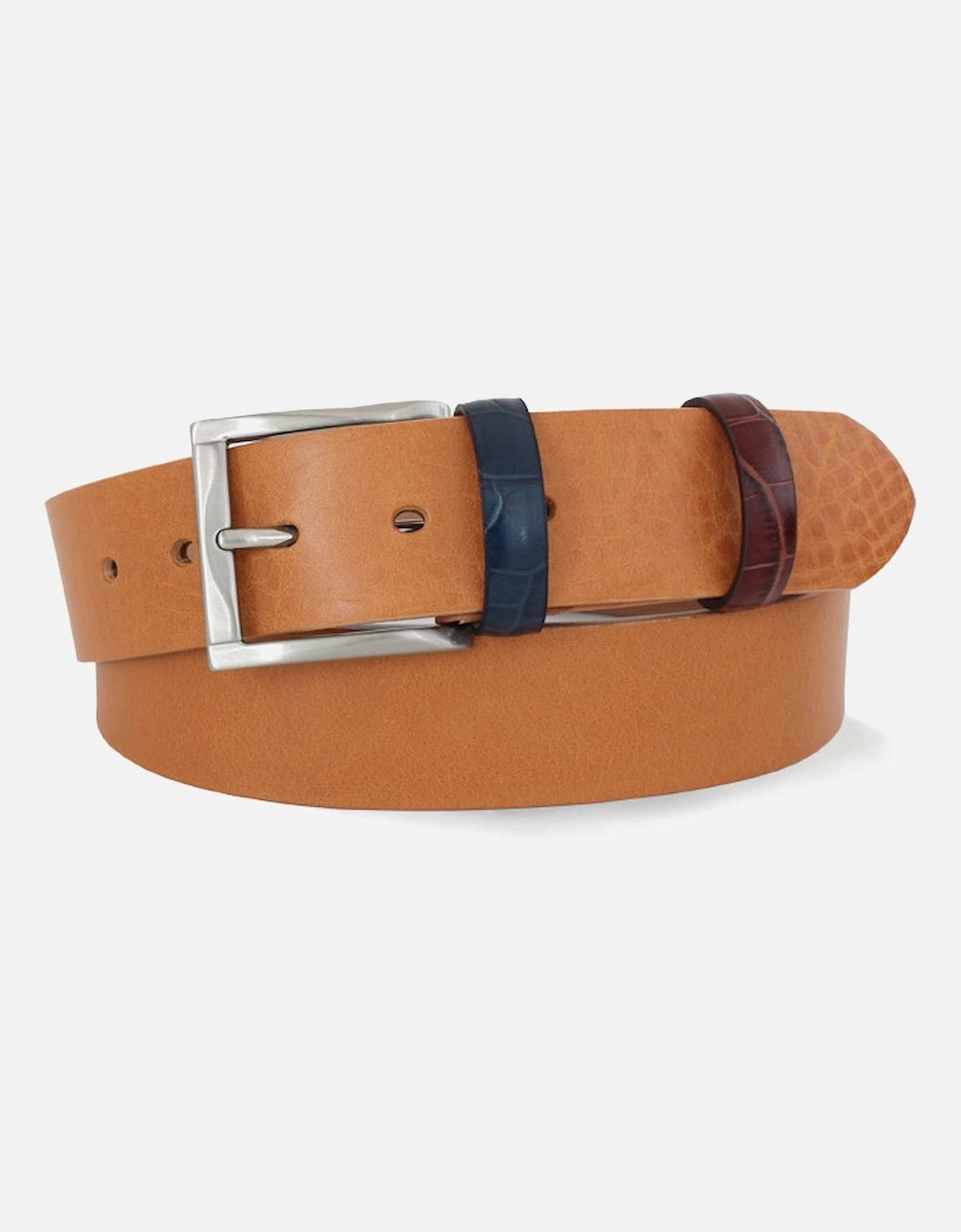 Mens Leather Belt (Tan), 2 of 1