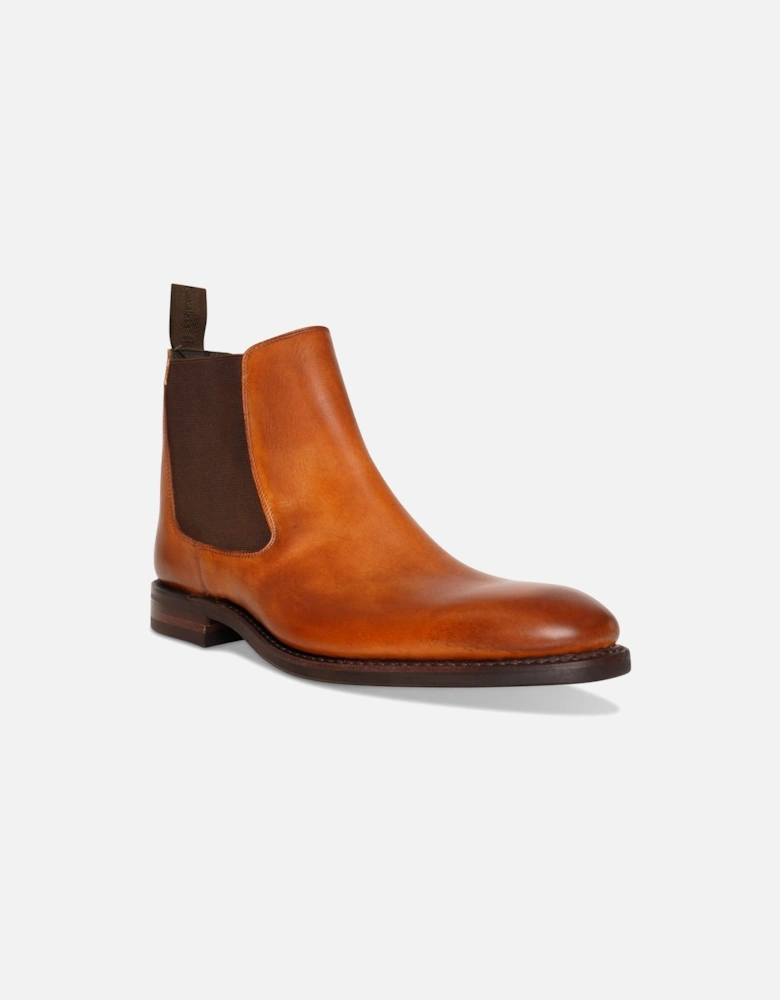 Mens Wareing Calf Leather Chelsea Boots (Tan)