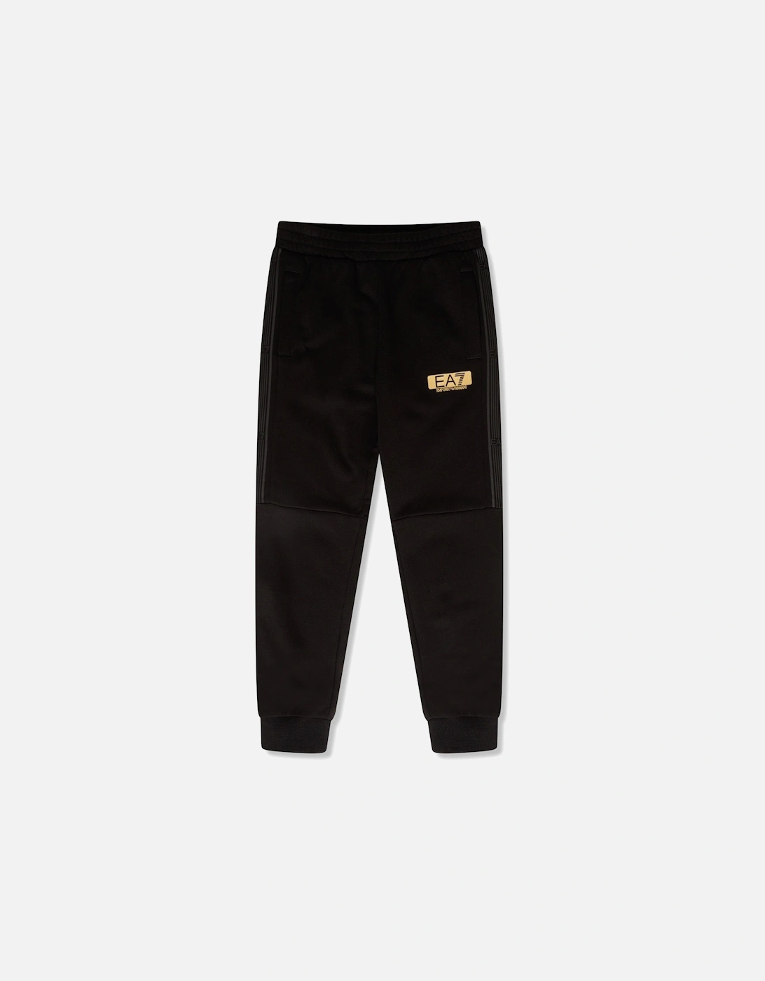 Youths Gold Logo Joggers (Black), 3 of 2