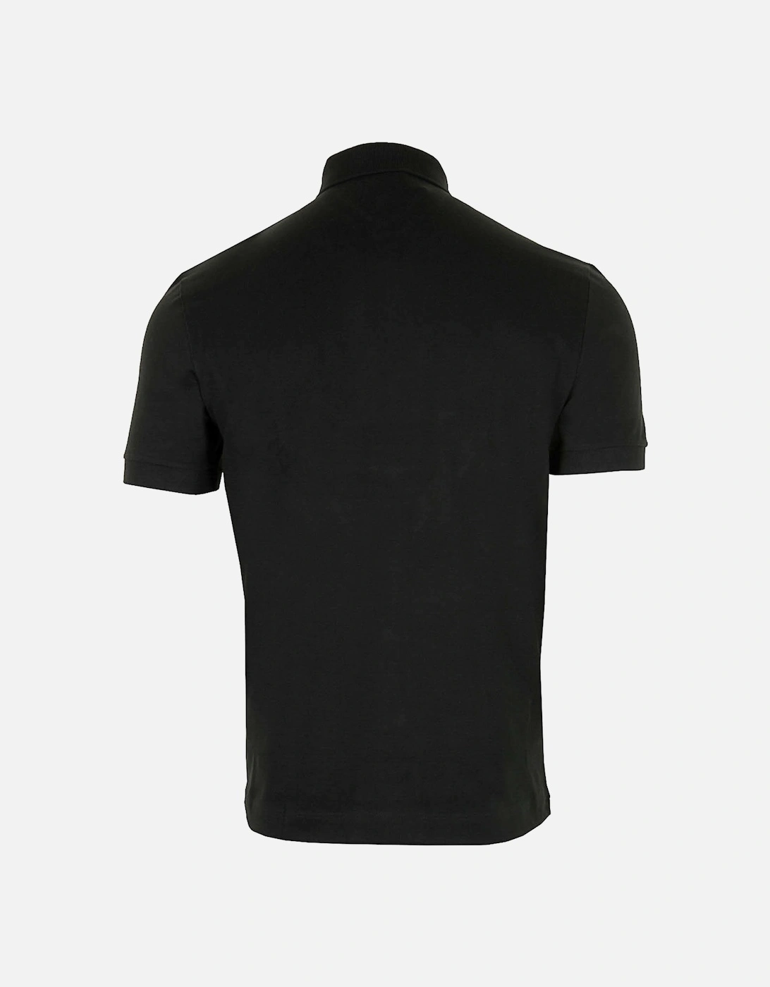 Mens Paris Concealed Button Polo Shirt (Black)