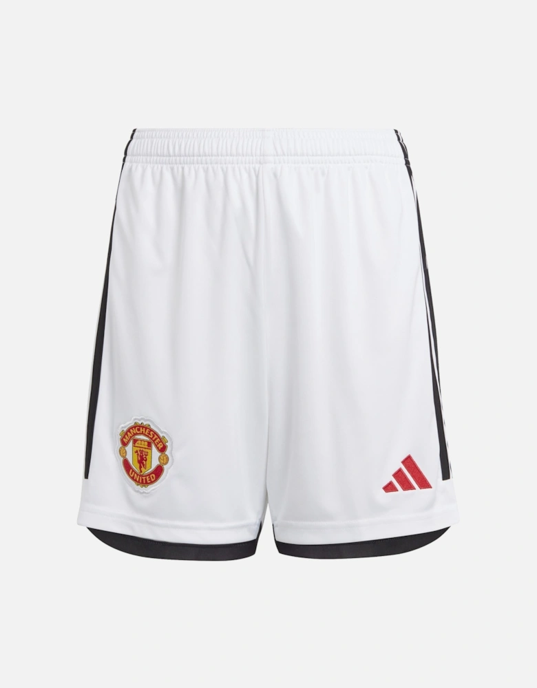 Juniors Manchester United Home Shorts 23/24 (White)