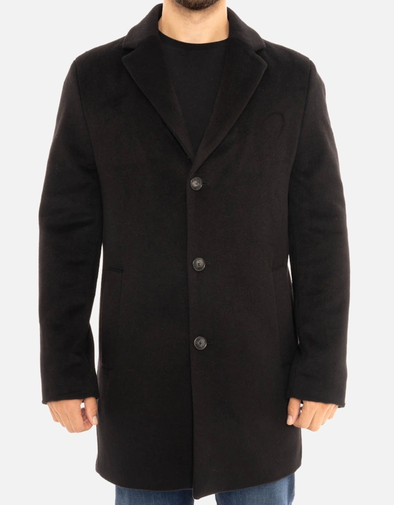 Mens Wool Coat (Black)