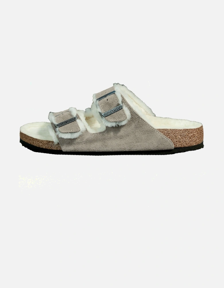 Birkenstock Womens Arizona Shearling Sandals (Stone)