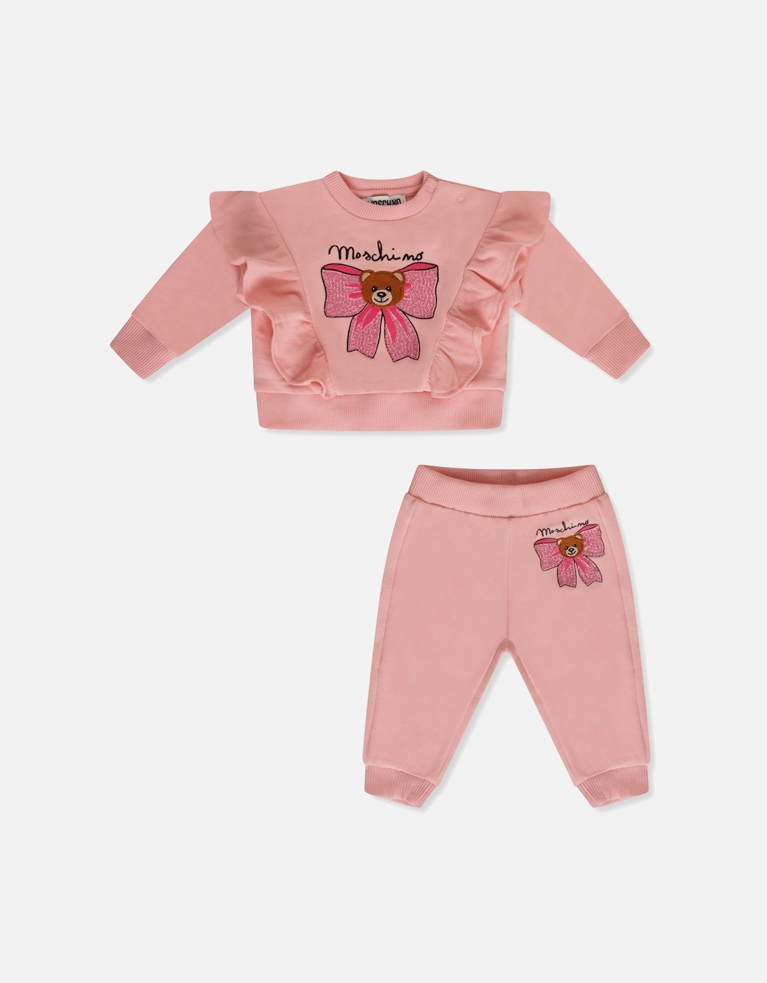 Infants Sequin Bow Print Tracksuit (Rose), 3 of 2