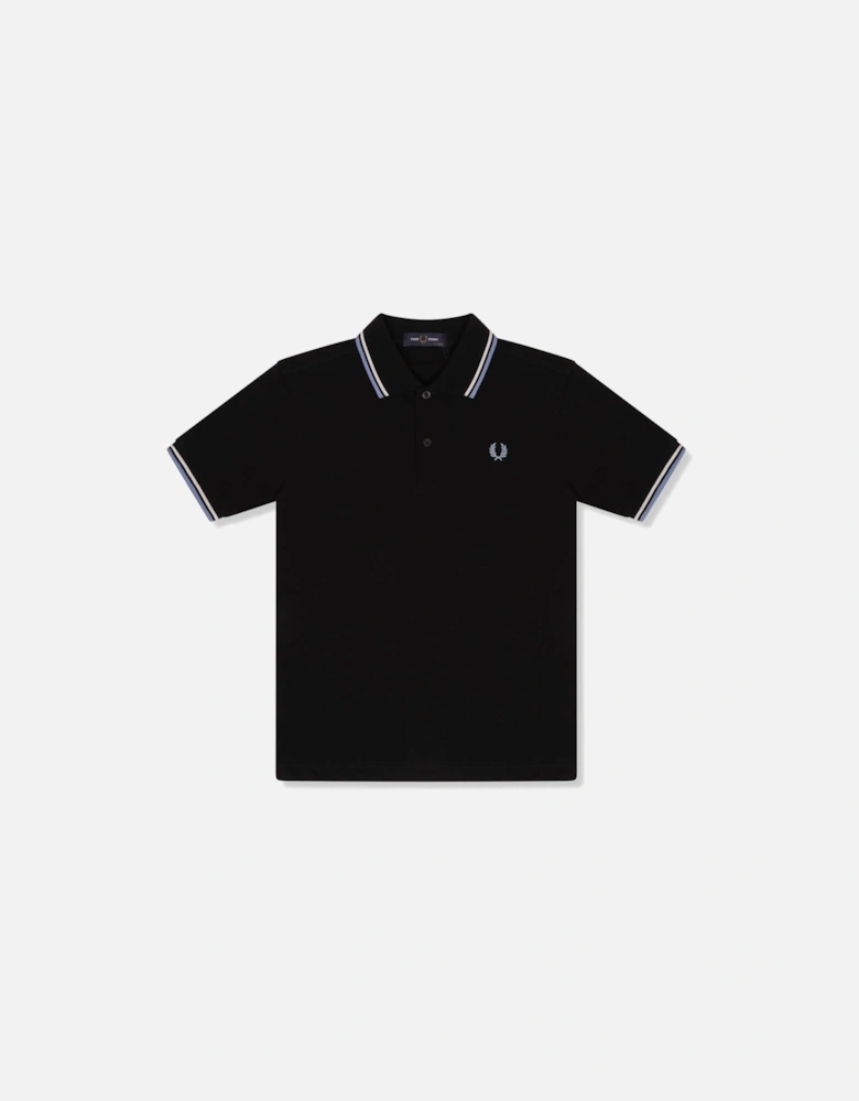 Juniors Twin Tipped Polo Shirt (Black)