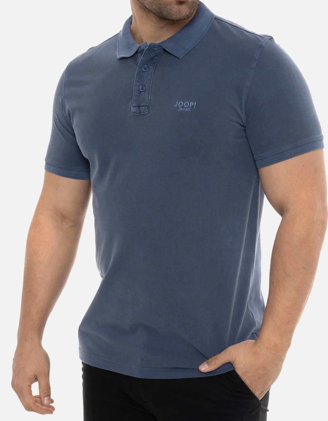 Joop Mens Plain Polo Shirt (Indigo)
