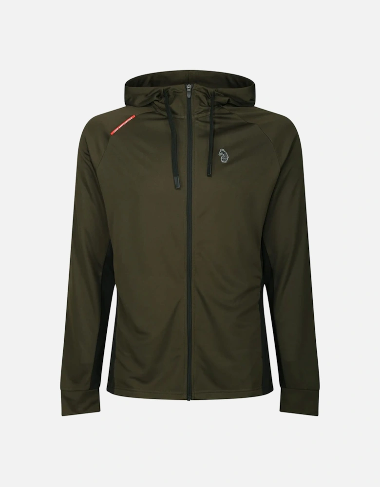 Luke Mens Sport Key Performance Zip Hoodie (Dark Green)