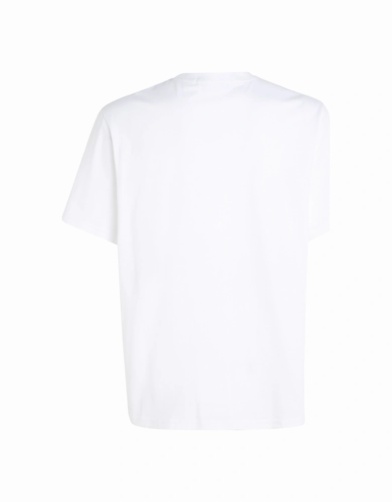 Mens Hyper Real Slanted T-Shirt (White)