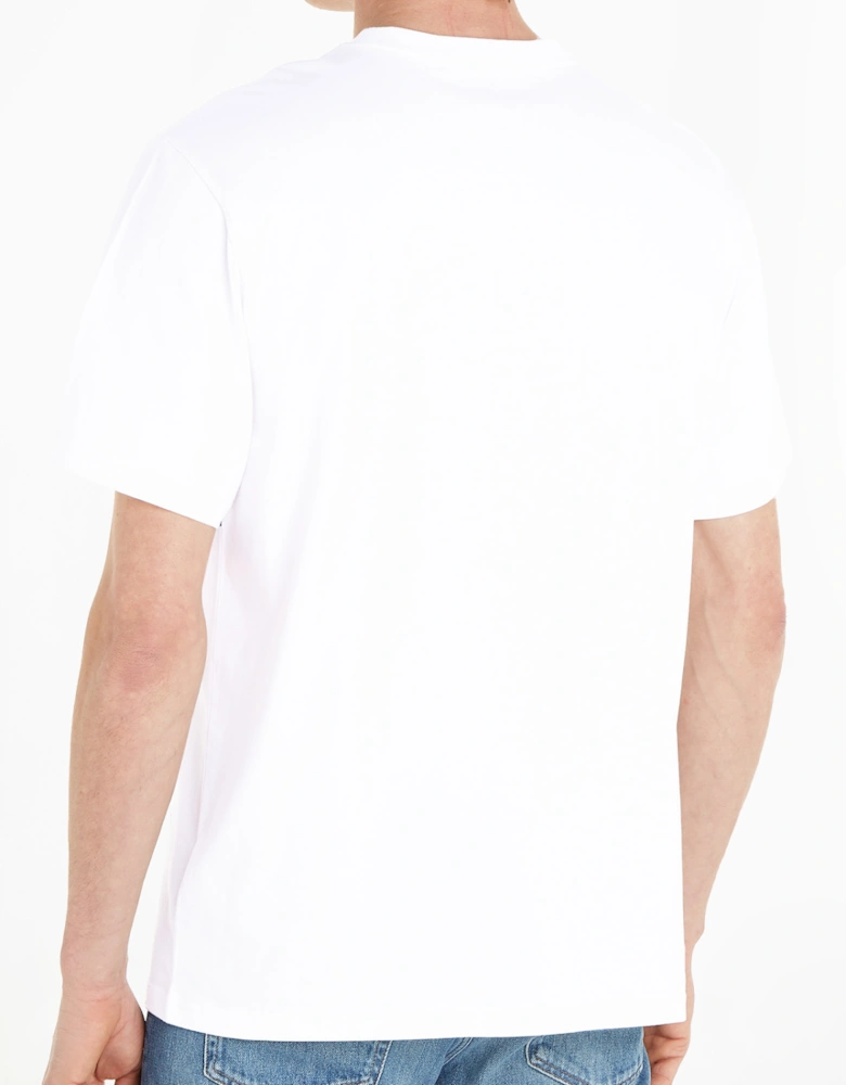 Mens Hyper Real Slanted T-Shirt (White)