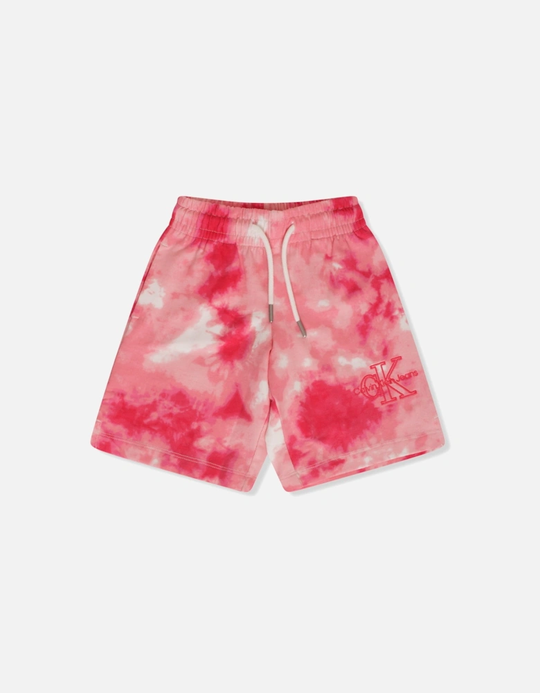 Calvin Klein Girls Tie Dye Shorts (Pink)