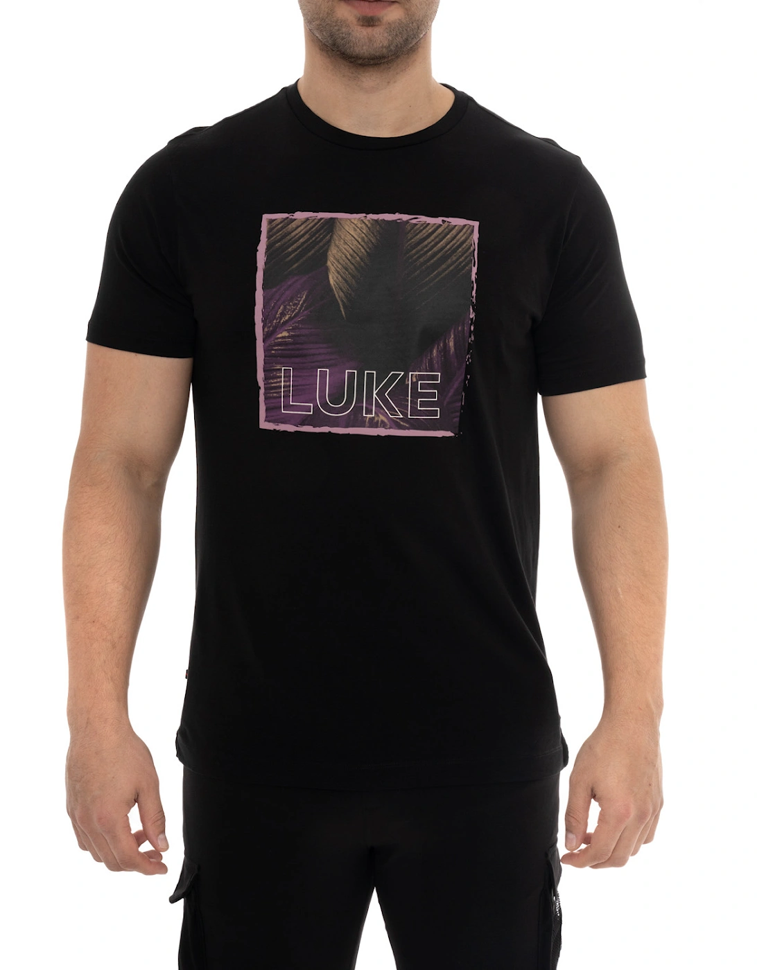 Luke Mens Coglin Printed Jersey T-Shirt (Black), 7 of 6