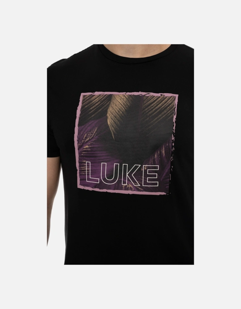 Luke Mens Coglin Printed Jersey T-Shirt (Black)