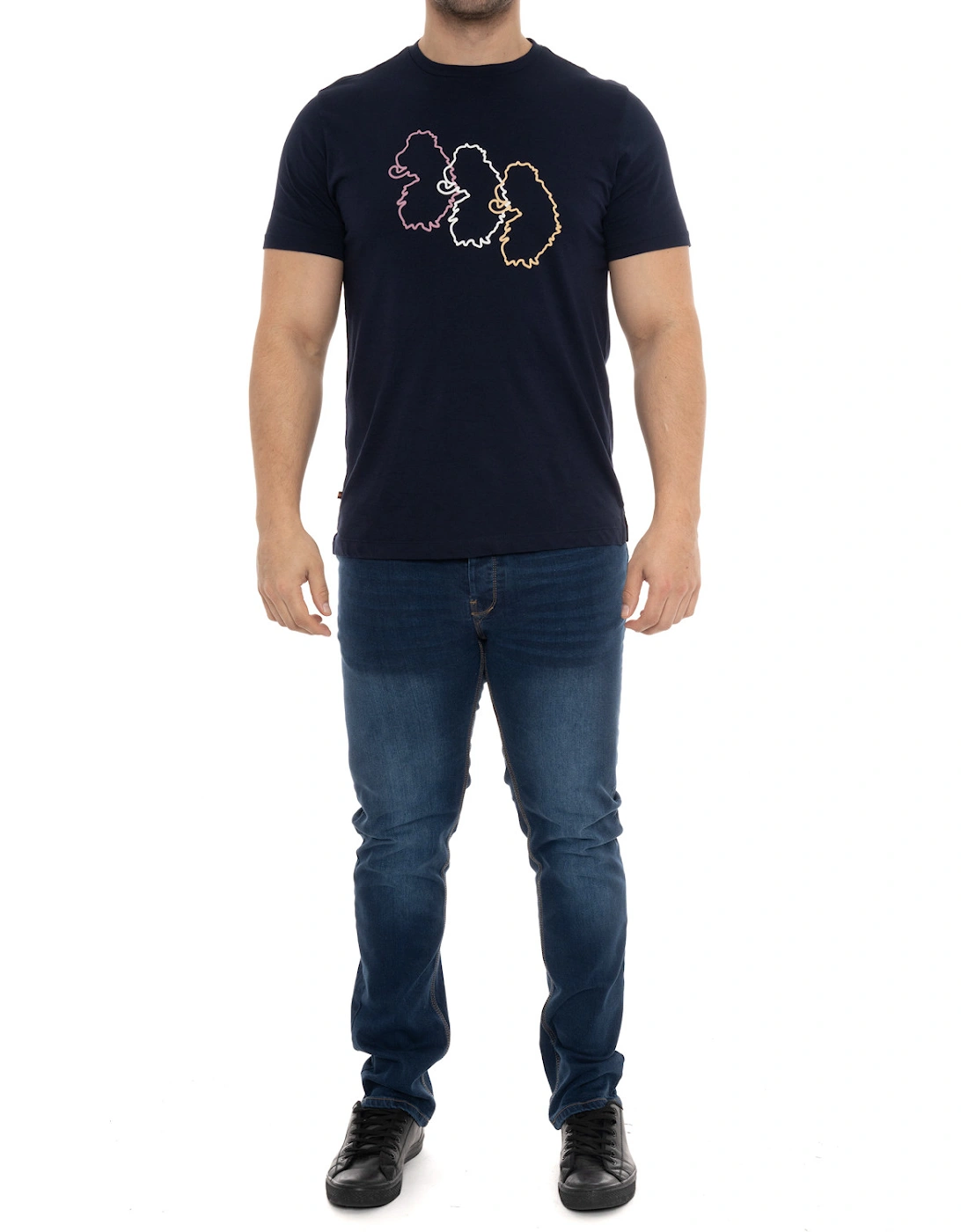 Luke Mens Liondale Printed T-Shirt (Dark Navy)