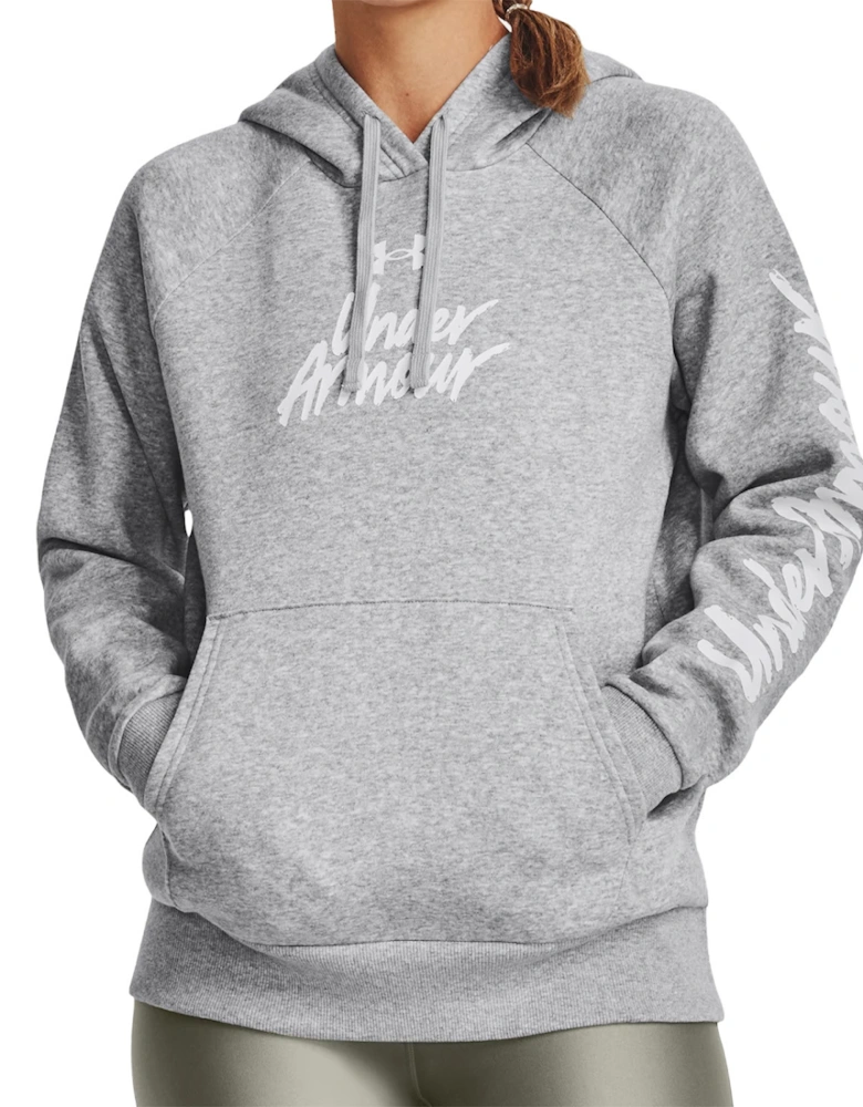 Womens Rival Fleece Graphic Hoodie (Grey)