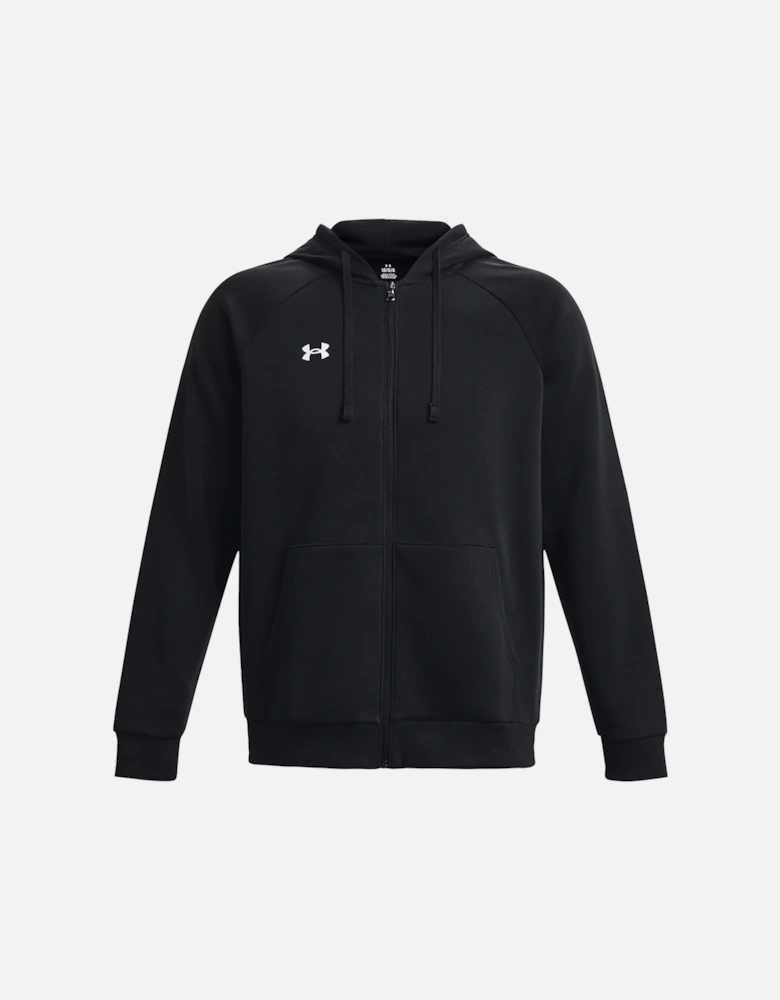 Mens Rival Fleece Full Zip Hoodie (Black)