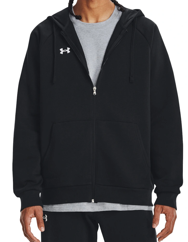 Mens Rival Fleece Full Zip Hoodie (Black)