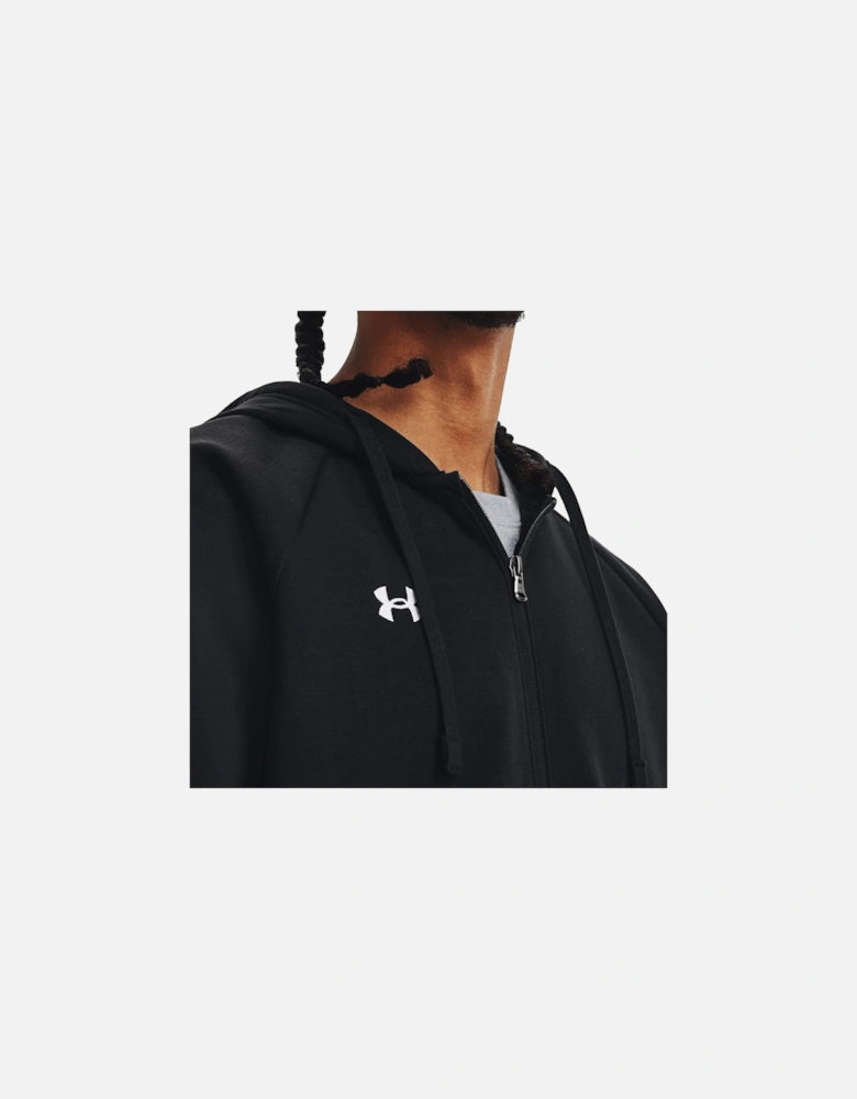 Mens Rival Fleece Full Zip Hoodie (Black)