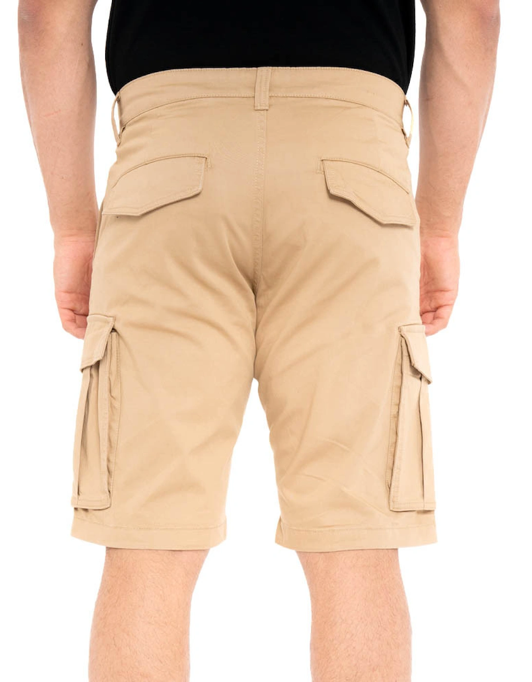 Mens D1 Relaxed Twill Cargo Shorts (Sand)