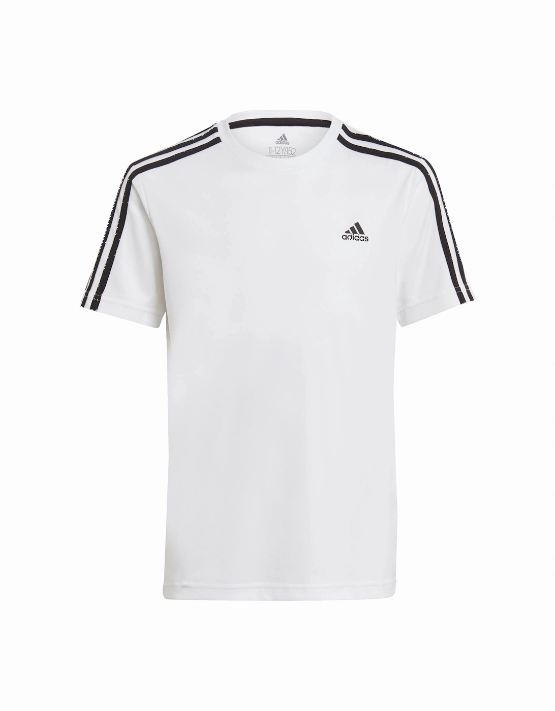 Juniors 3 Stripe T-Shirt And Short Set (White/Black)