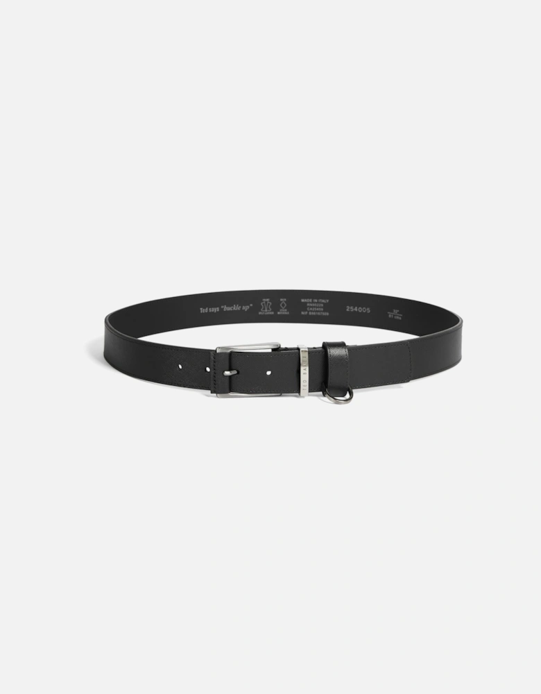 Mens Maitai Saffiano Leather Belt (Black)