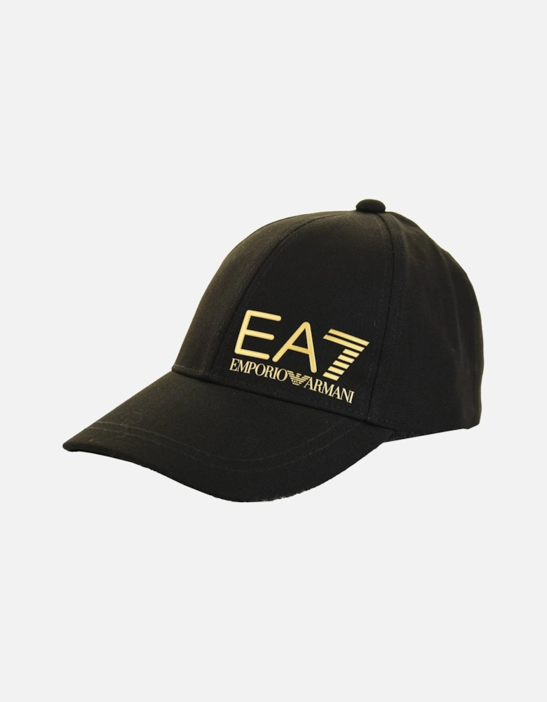 Armani EA Mens Train Core ID Woven Cap (Black/Gold)