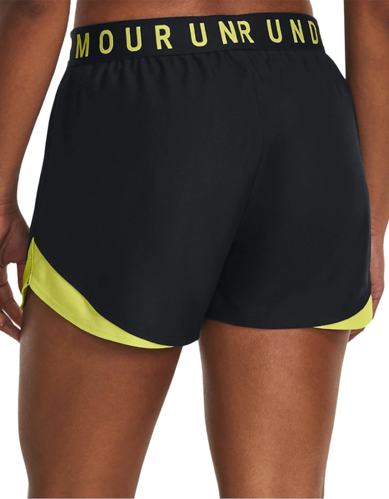 Womens Play Up Shorts 3.0 (Black/Lime)