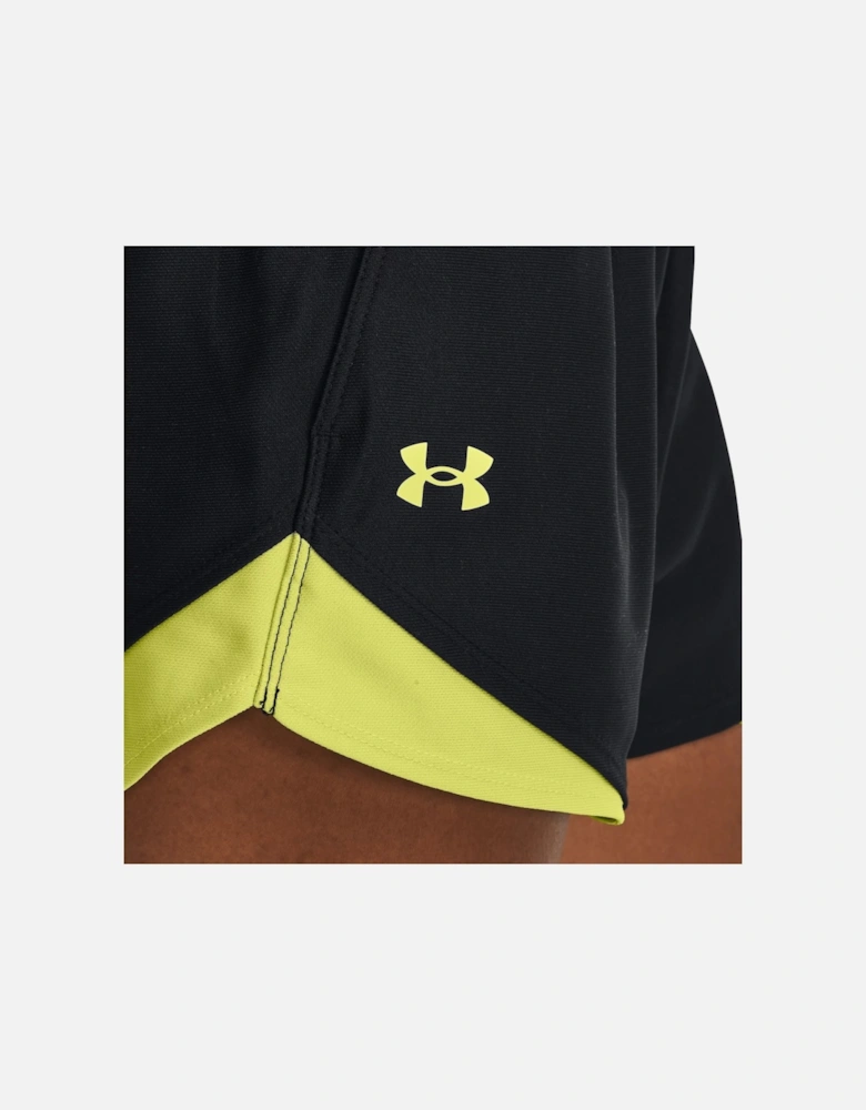 Womens Play Up Shorts 3.0 (Black/Lime)