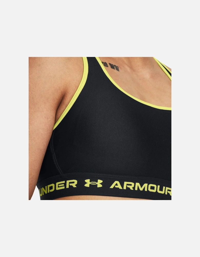 Womens Cross Back Sports Bra (Black/Lime)