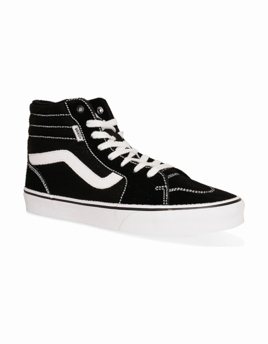 Mens Filmore Hi Trainers (Black/White), 8 of 7