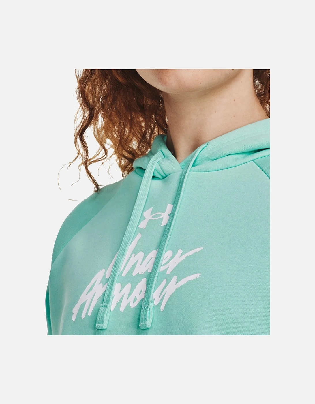 Womens Rival Fleece Graphic Hoodie (Turquoise)