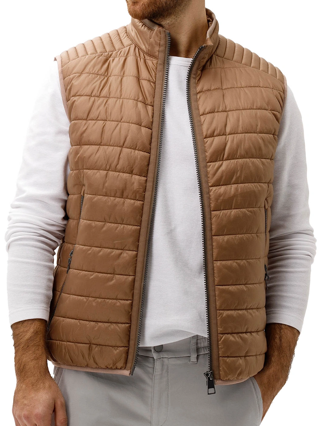 Mens Bob Gilet (Beige)