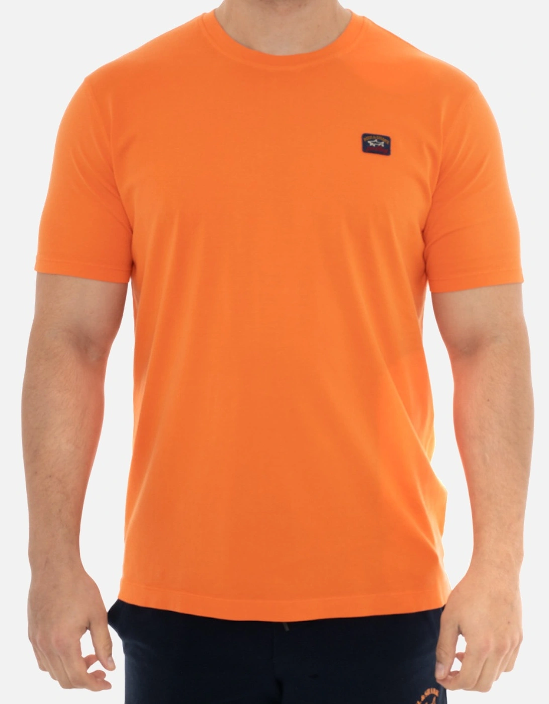Mens Embroidered Badge T-Shirt (Orange), 6 of 5