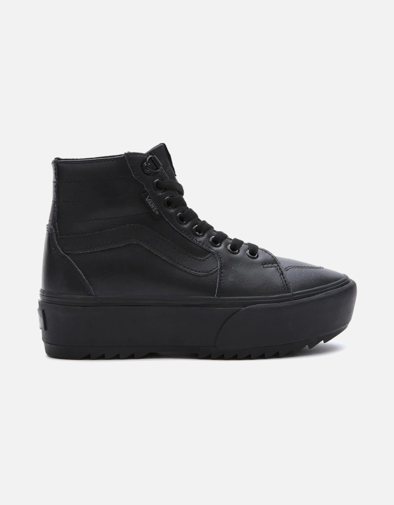 Womens Filmore Hi-Tapered Leather Trainers (All Black)
