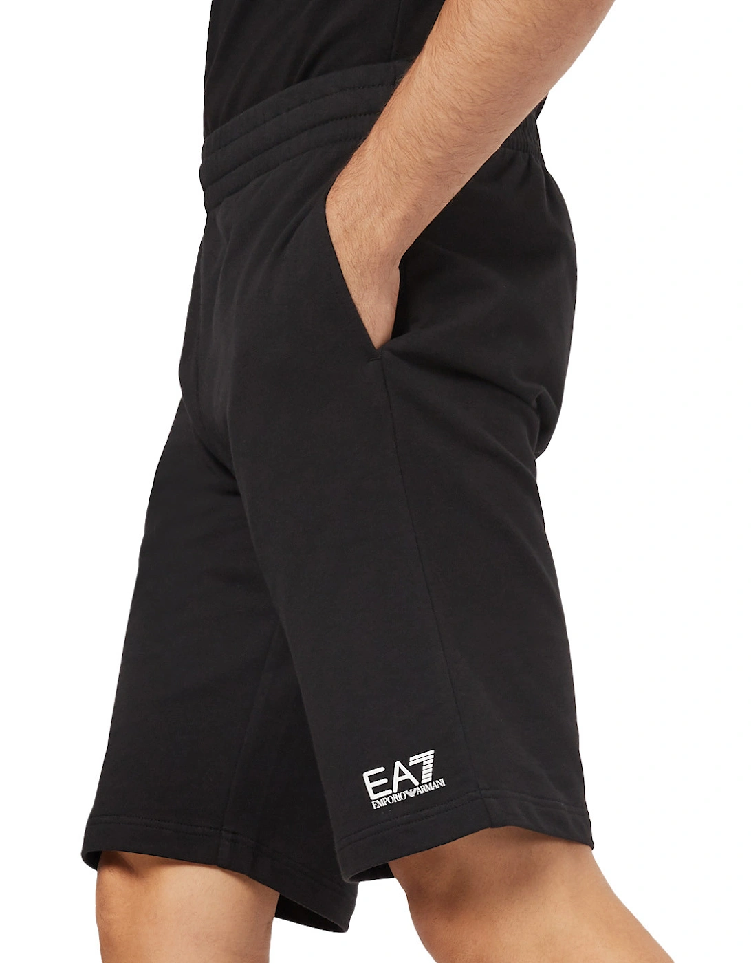 Mens Small Logo Sweat Shorts (Black), 7 of 6