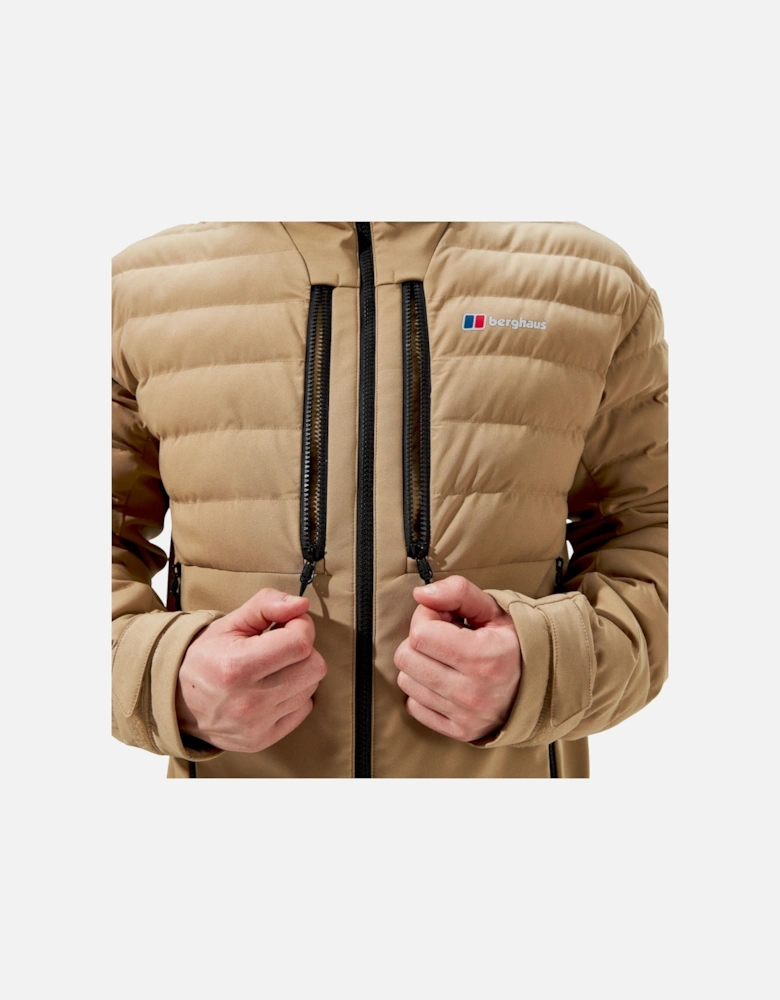 Mens Theran Hybrid Hooded Jacket (Natural)
