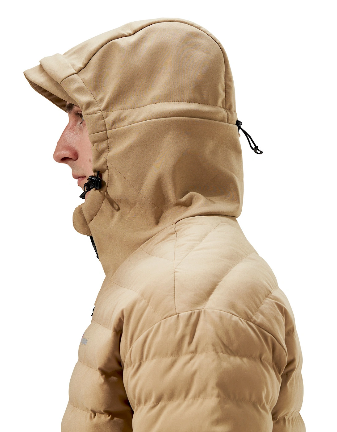Mens Theran Hybrid Hooded Jacket (Natural)