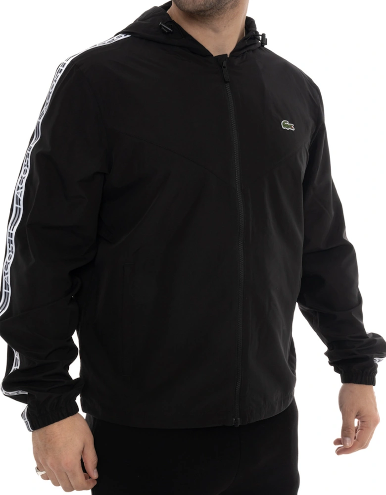 Mens Taped Sleeve Logo Jacket (Black)