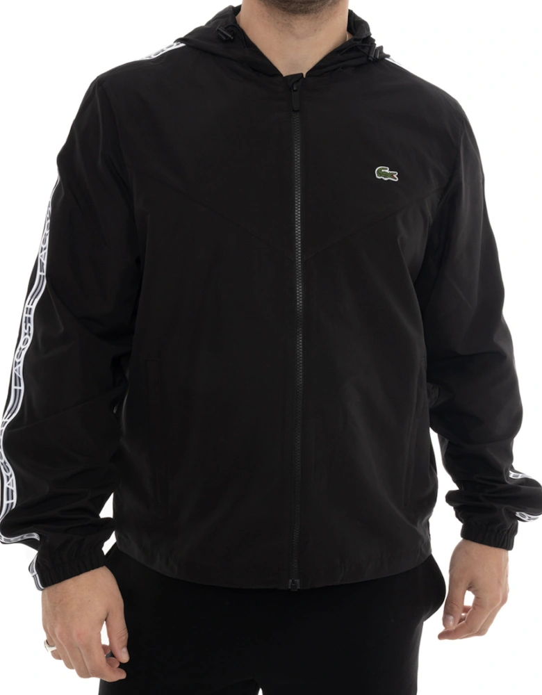 Mens Taped Sleeve Logo Jacket (Black)