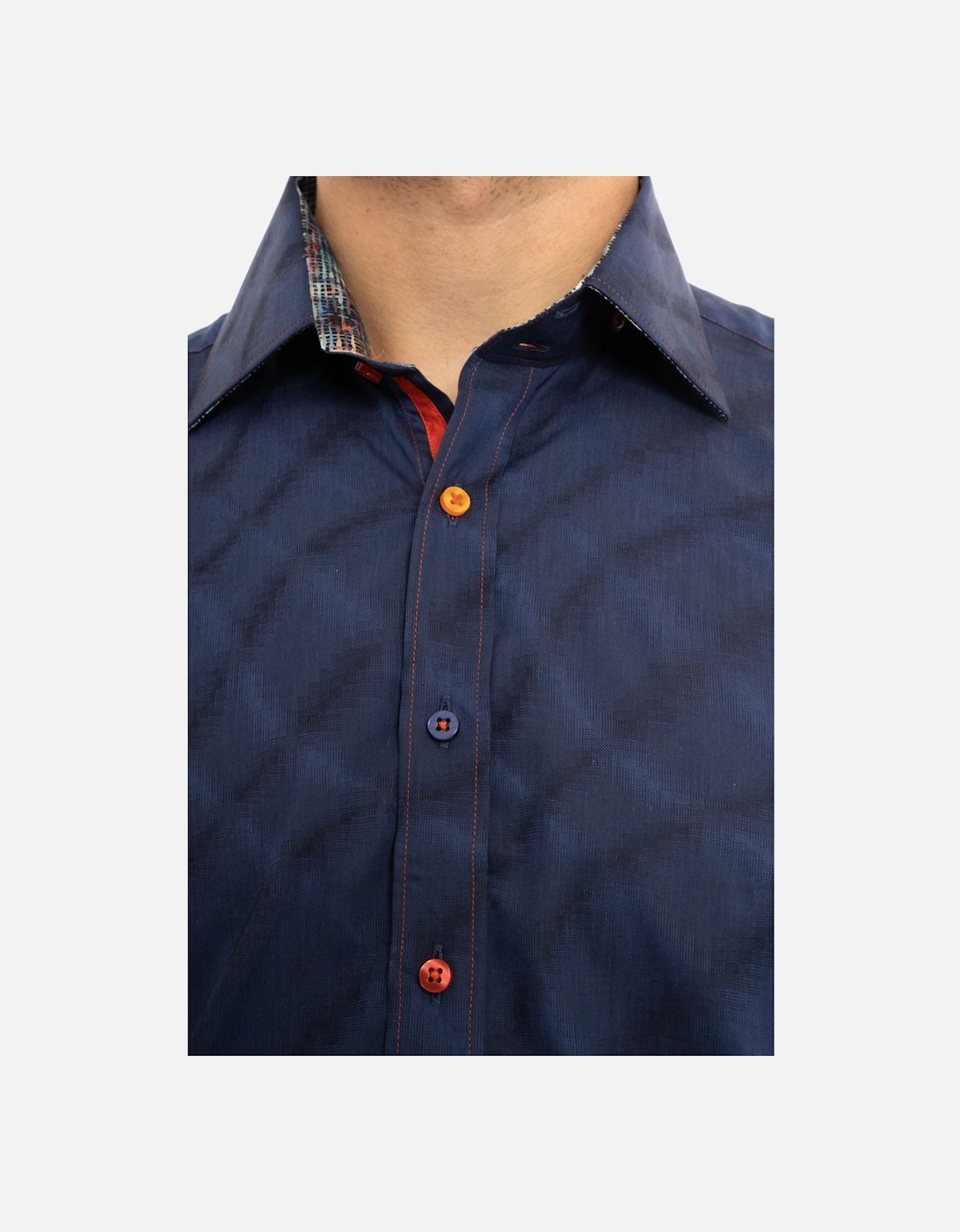 Mens Wave Long Sleeve Shirt (Blue)