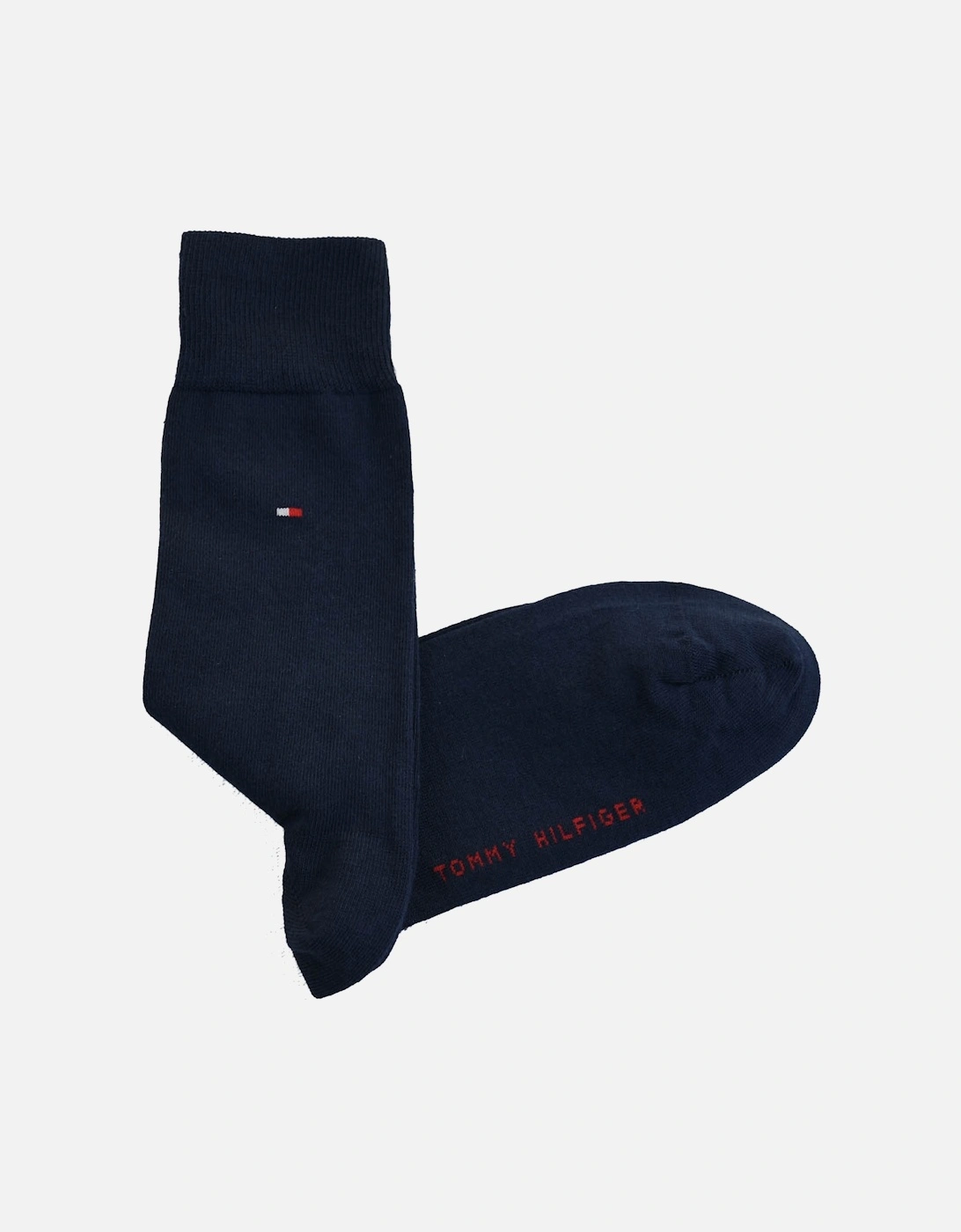 Mens Check 2pkt Socks (Navy/Red)