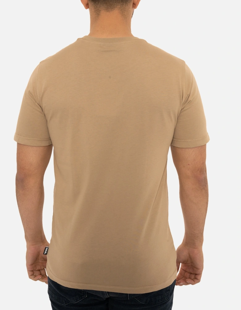 Mens Brand Straight T-Shirt (Sand)
