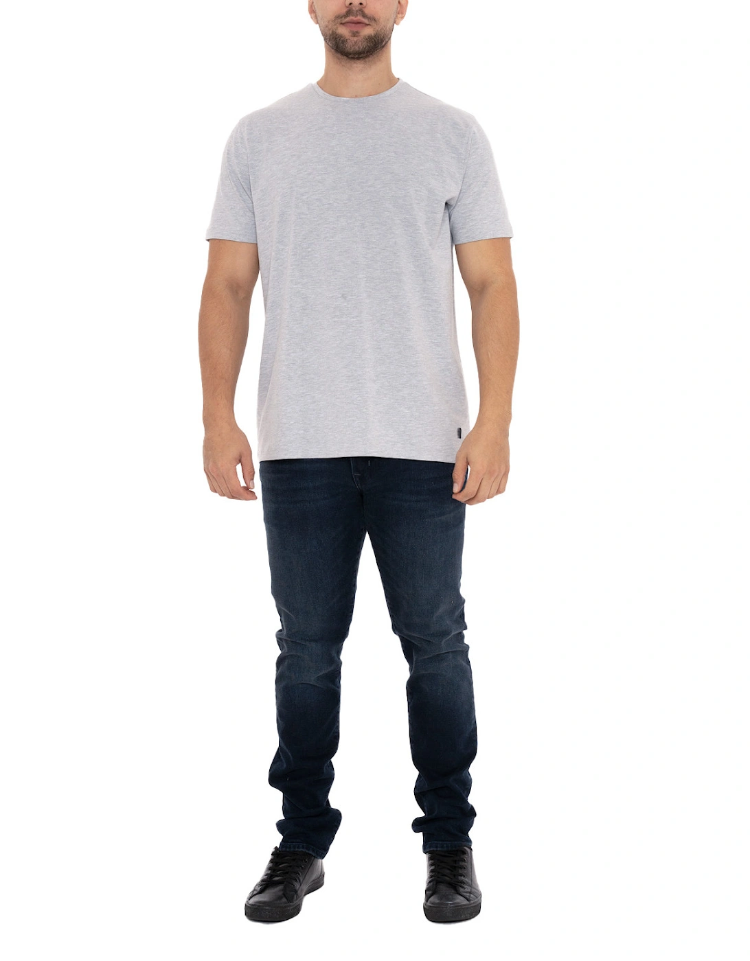 Remus Mens Plain Branded T-Shirt (Light Grey)