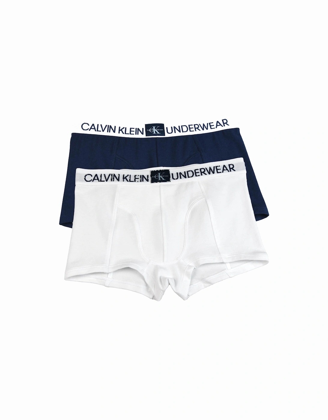 Juniors 2-Pack Boxer Shorts (White/Navy), 6 of 5