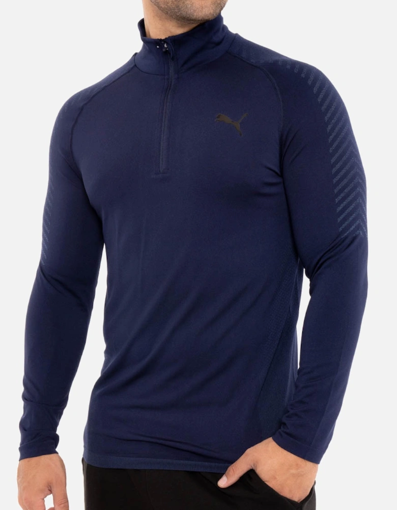 Mens Training Formknit Seamless ½ Zip (Navy)