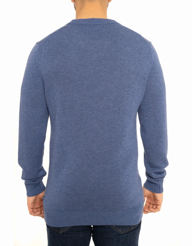 Joop Mens Wool Crew Knit Sweatshirt (Blue)