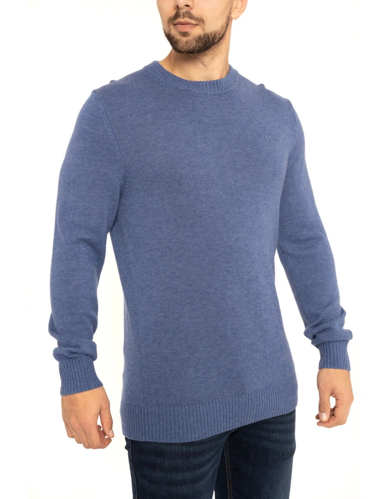 Joop Mens Wool Crew Knit Sweatshirt (Blue)