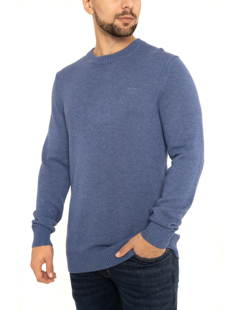 Joop Mens Wool Crew Knit Sweatshirt (Blue)