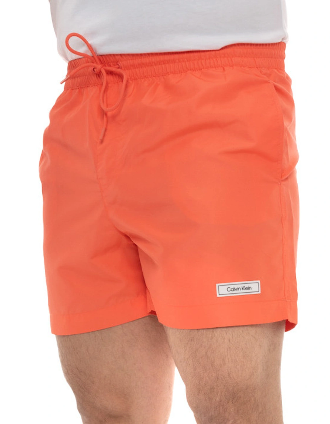 Mens Drawstring Swim Shorts (Coral Pink), 7 of 6